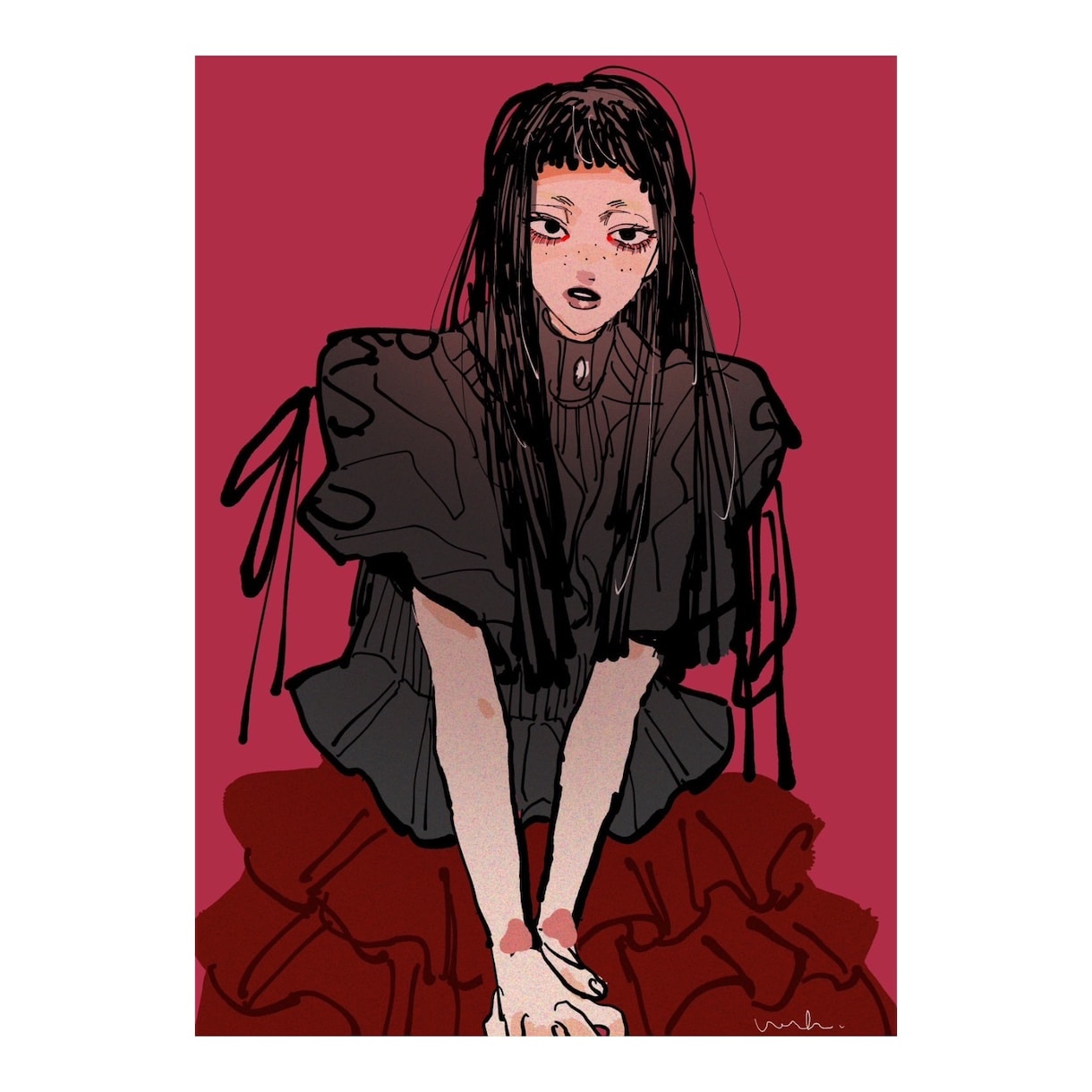 オシャレで個性的な全身イラストを制作します 洋服やキャラのデザインもお任せできるあなただけの一枚を！ イメージ8