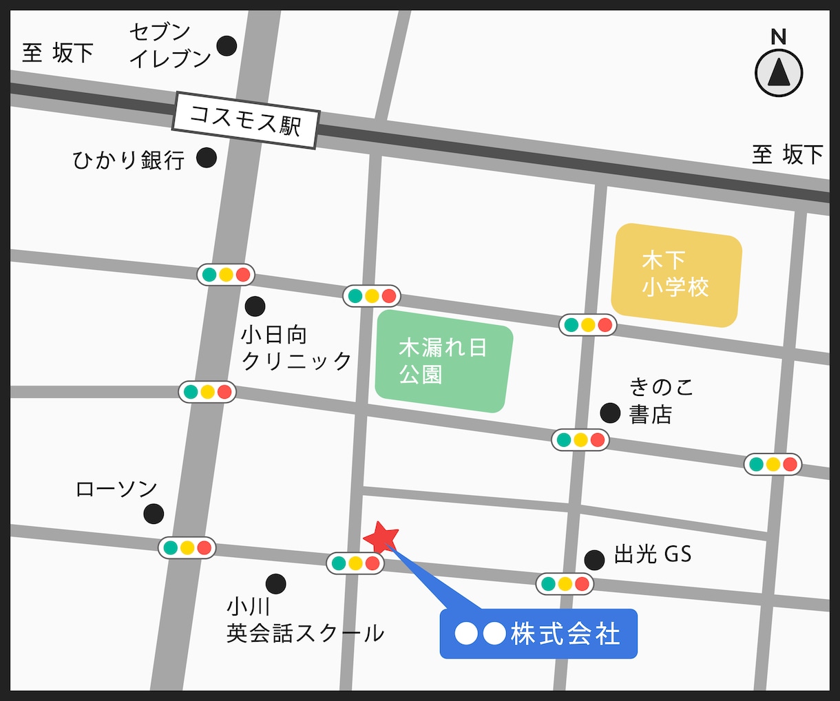 イラストレーターで地図作ります シンプルで簡易的な地図を作ります イメージ1