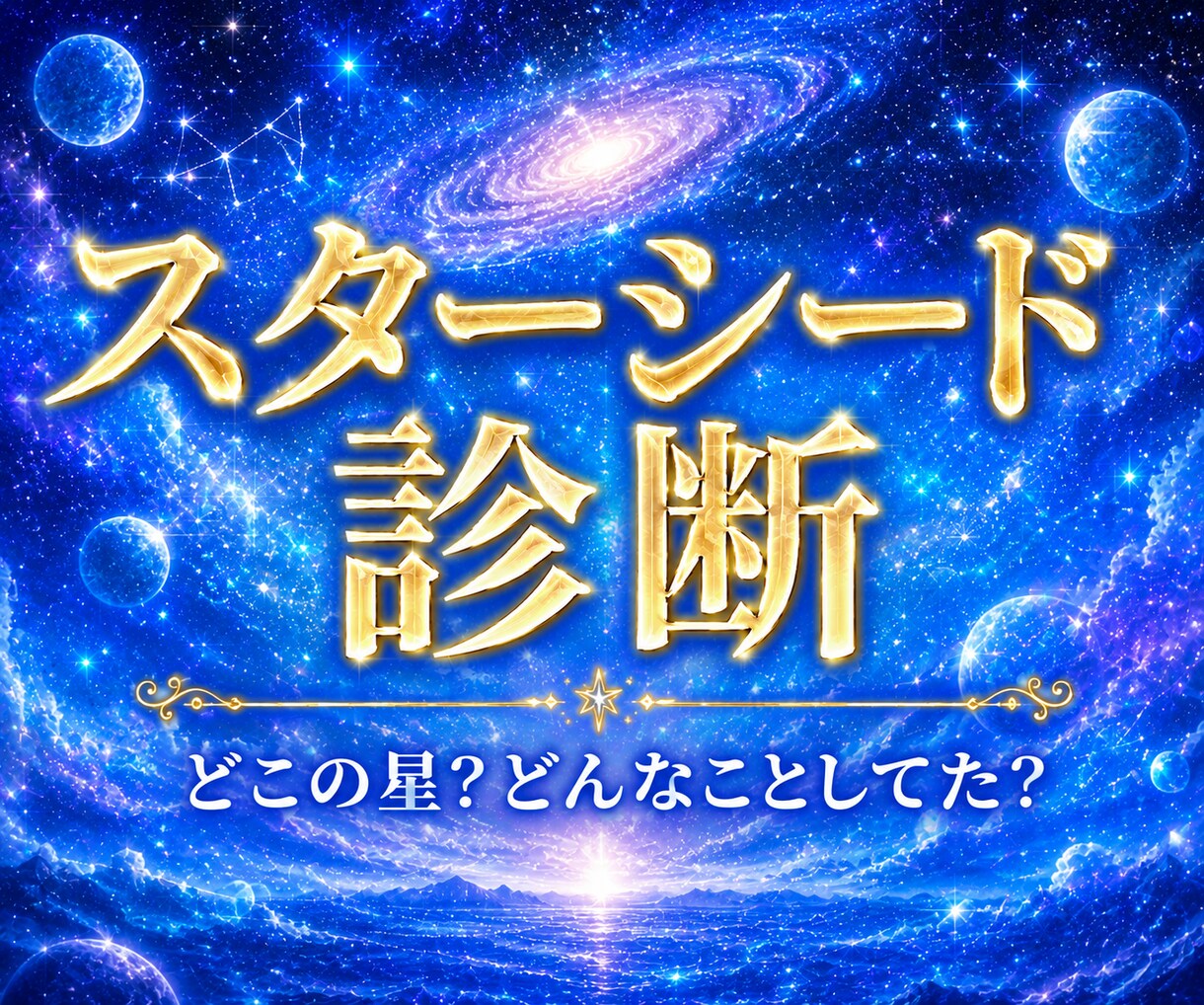 スターシード診断☆故郷の星のエネルギーも送ります どこの星？どんなことしてた？私らしい人生って？ イメージ1