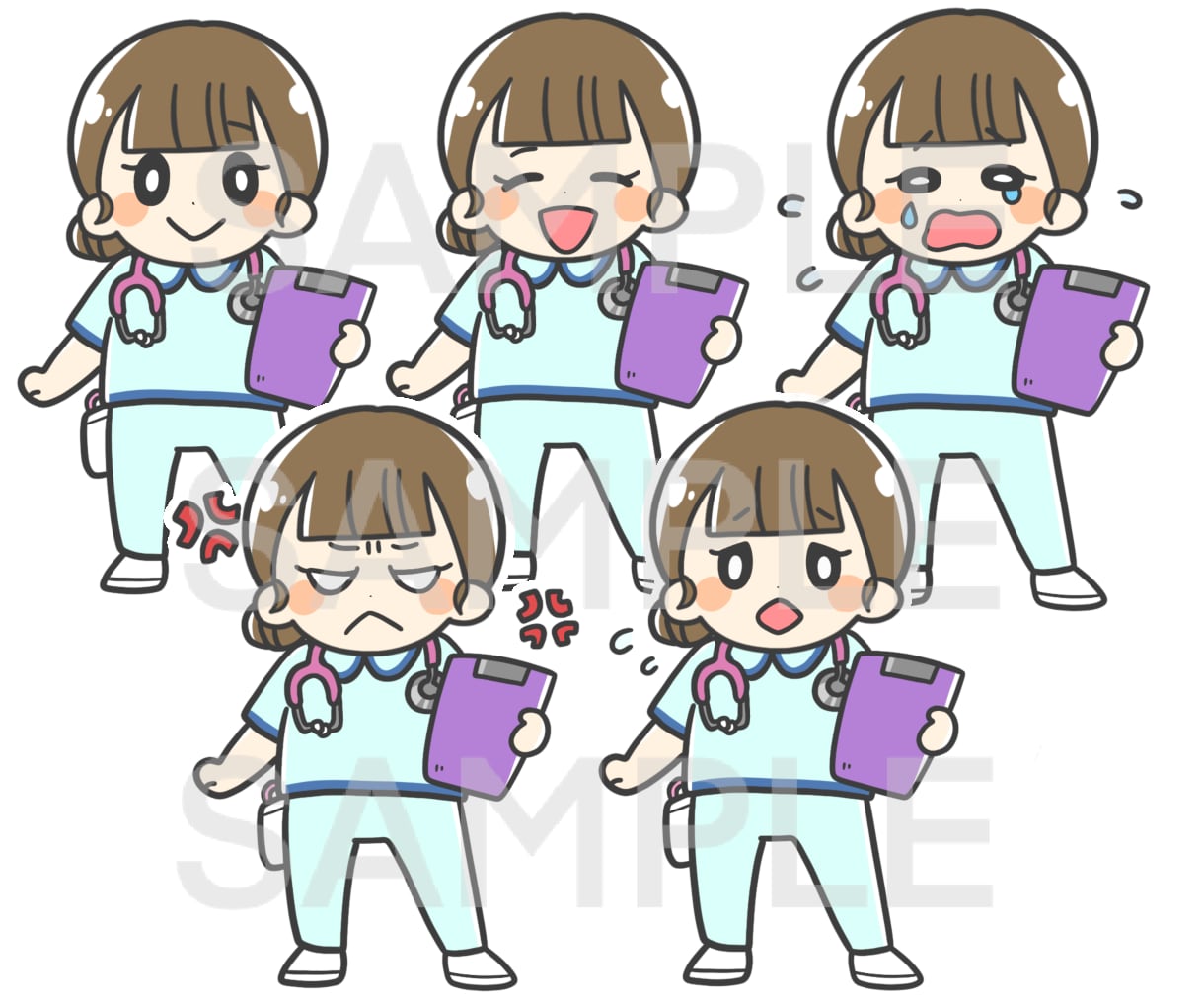 販売実績1000件超★ゆるかわシュールな絵描きます 小物無料・修正無制限！いろんな表情はお任せください！ イメージ14