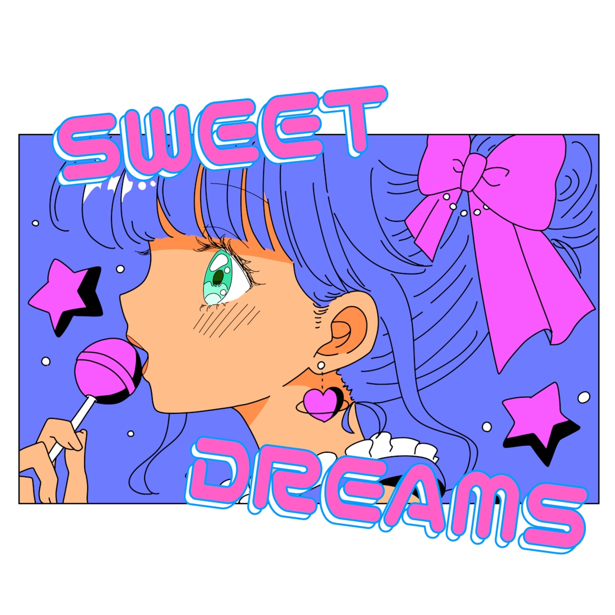 平成レトロ風のかわいいイラスト描きます 平成ギャル・ポップ・ゆるかわ系など幅広く対応♪ イメージ4
