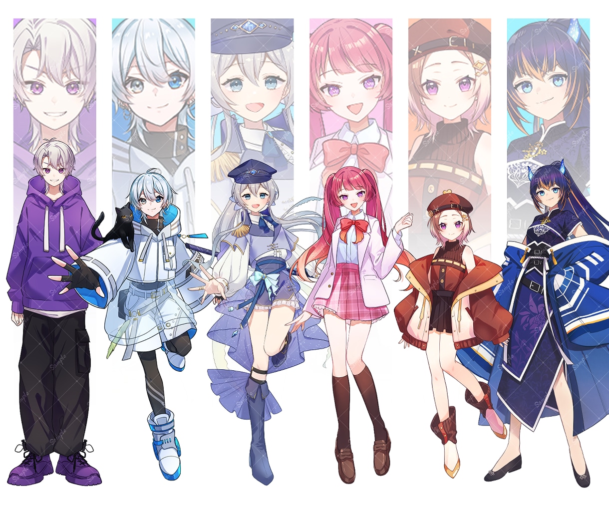 IRIAMの立ち絵や、歌ってみた等の一枚絵描きます アニメ塗り等、ご予算や納期に合わせた塗り方の提案も可能です！ イメージ8
