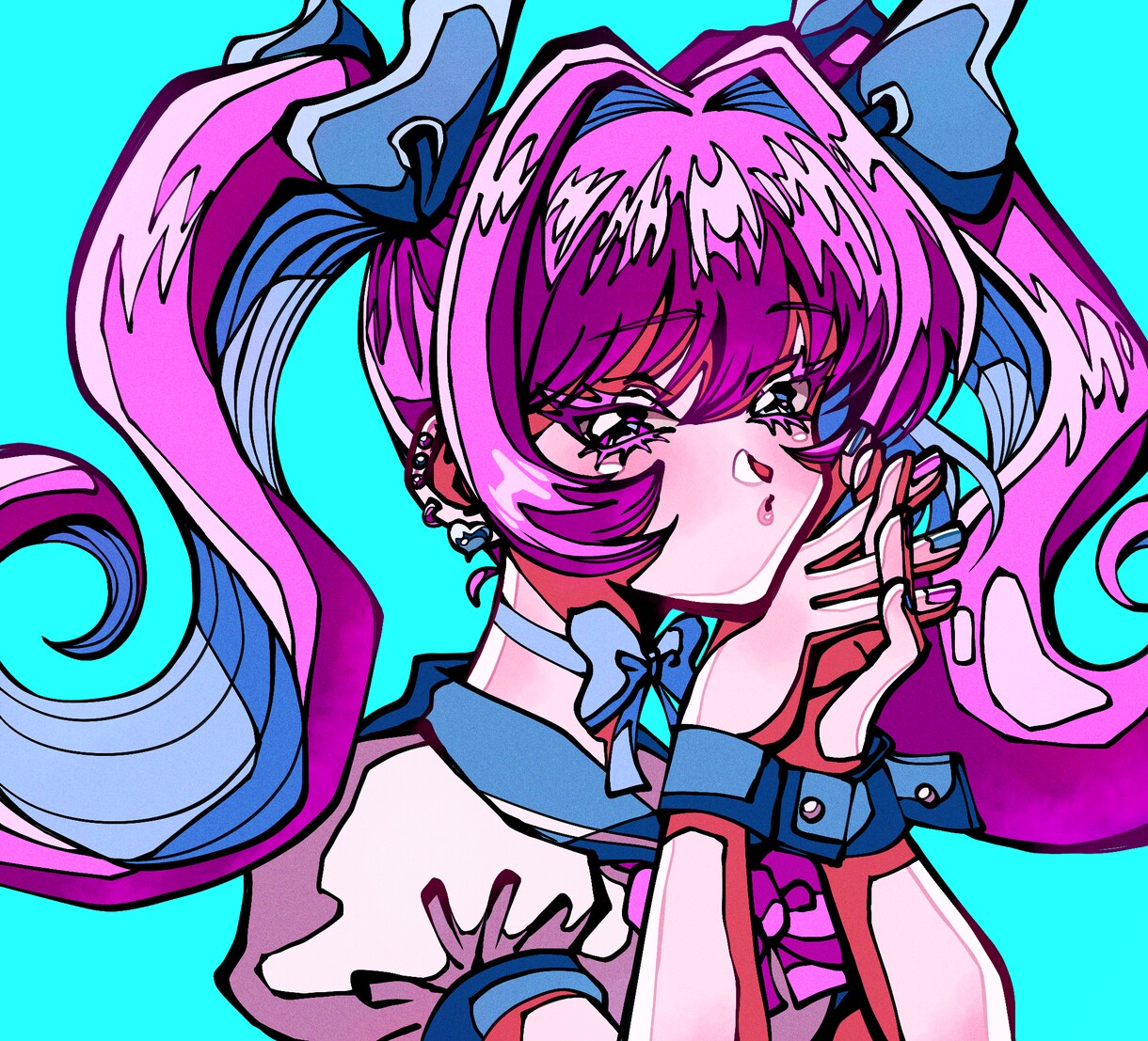 レトロアニメ風なアイコン描きます パキッとした高彩度の個性溢れるアイコンにしませんか？ イメージ1