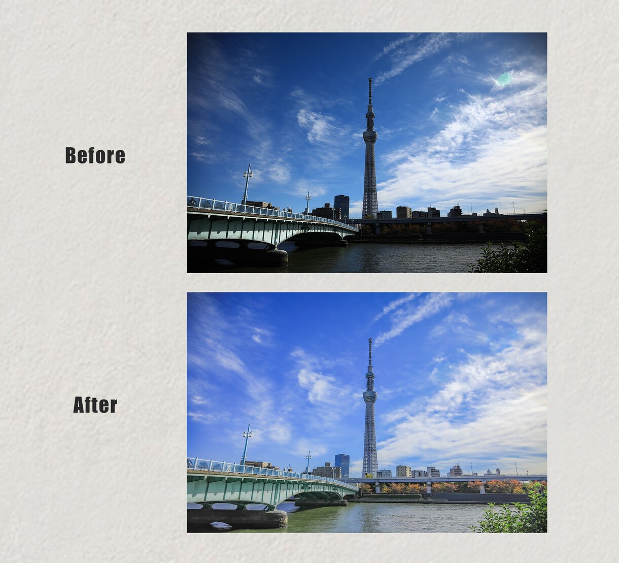 風景･建物･人物写真の加工･色味調整いたします 2枚で1000円。10名様限定で低単価でご提供中！ イメージ5
