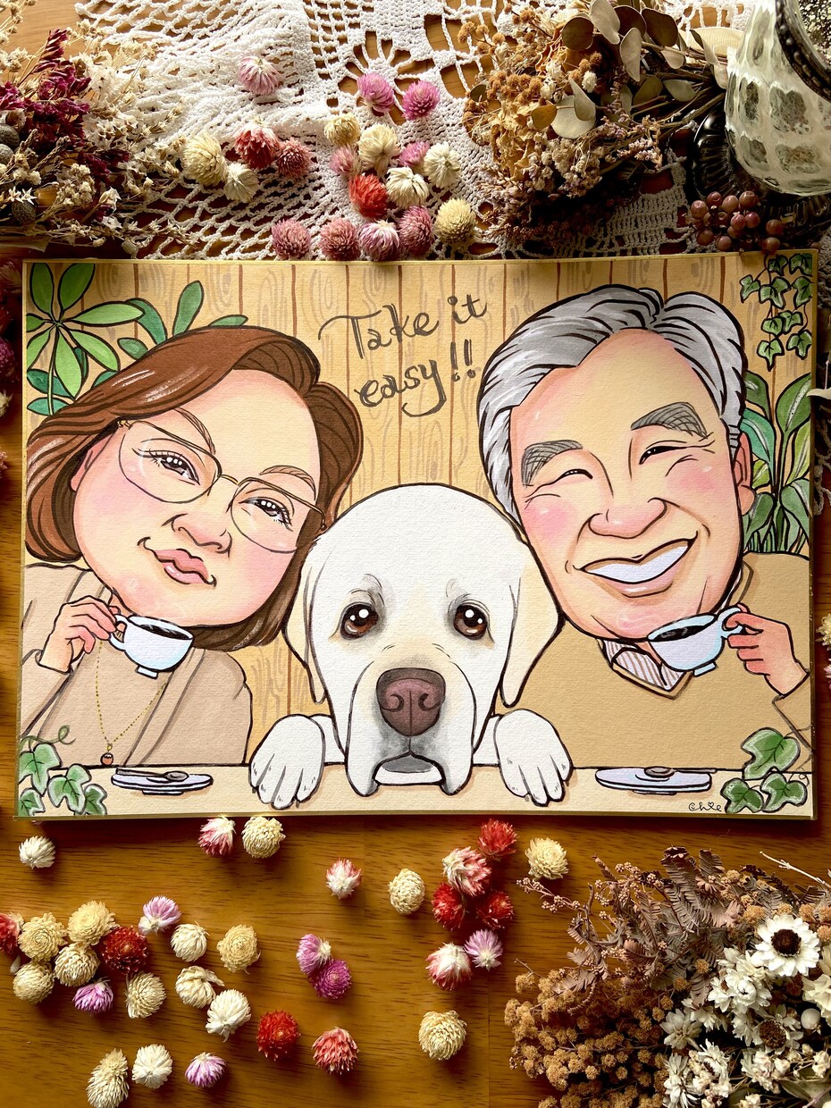 そっくりで表情イキイキ‼️喜ばれる似顔絵描きます 似顔絵検定1級似顔絵師が最高の思い出を！大好きを伝えたい人に イメージ5