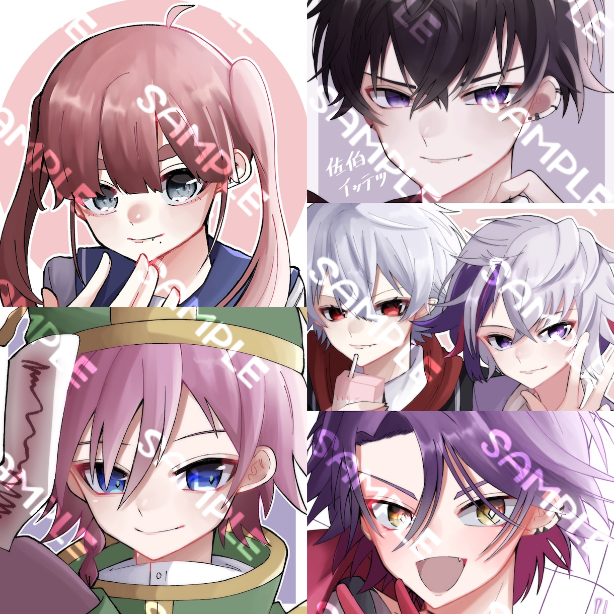 かわいいSNSアイコンを作成致します かわいい女の子を描くことが得意です イメージ1