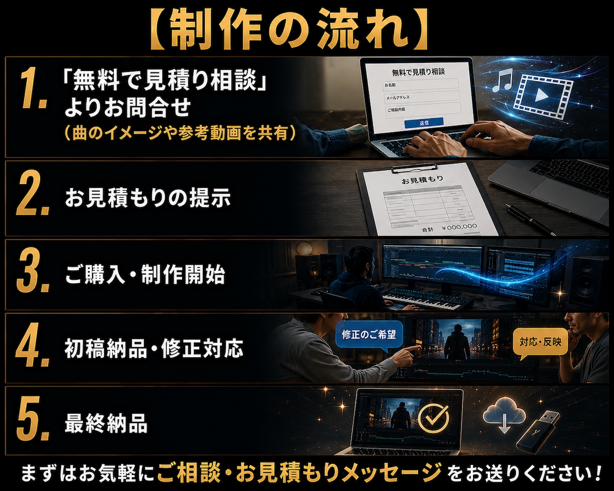 生成AI使用で世界観溢れるMV・PVを制作します 格安で高品質MVを作りたいが、、、というお悩みを解決します！ イメージ3