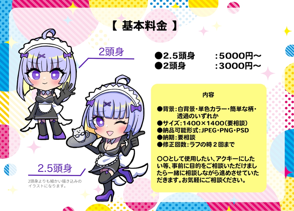 ポップで可愛いデフォルメSDイラスト描きます グッズ制作やアイコン等にぴったりな可愛いイラストを描きます イメージ2