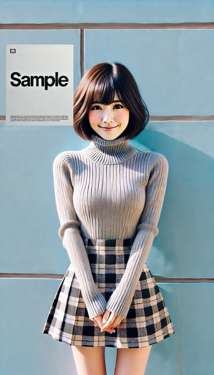 AI美女（タートルネック）画像プロンプト販売します DALL-E使用！生成！タートルネック好きにはたまらない！ イメージ2