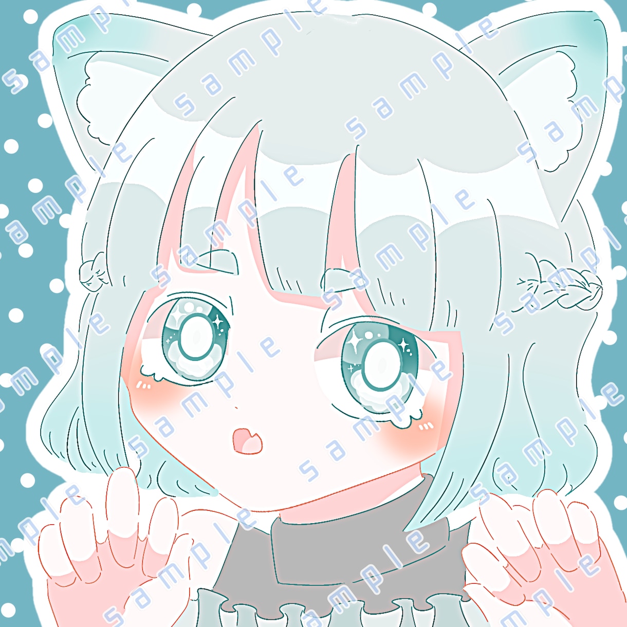 可愛い絵柄好き必見 女の子・男の子描きます キラキラ 可愛いアイコン イラスト ゆるふわ ほんわか イメージ1