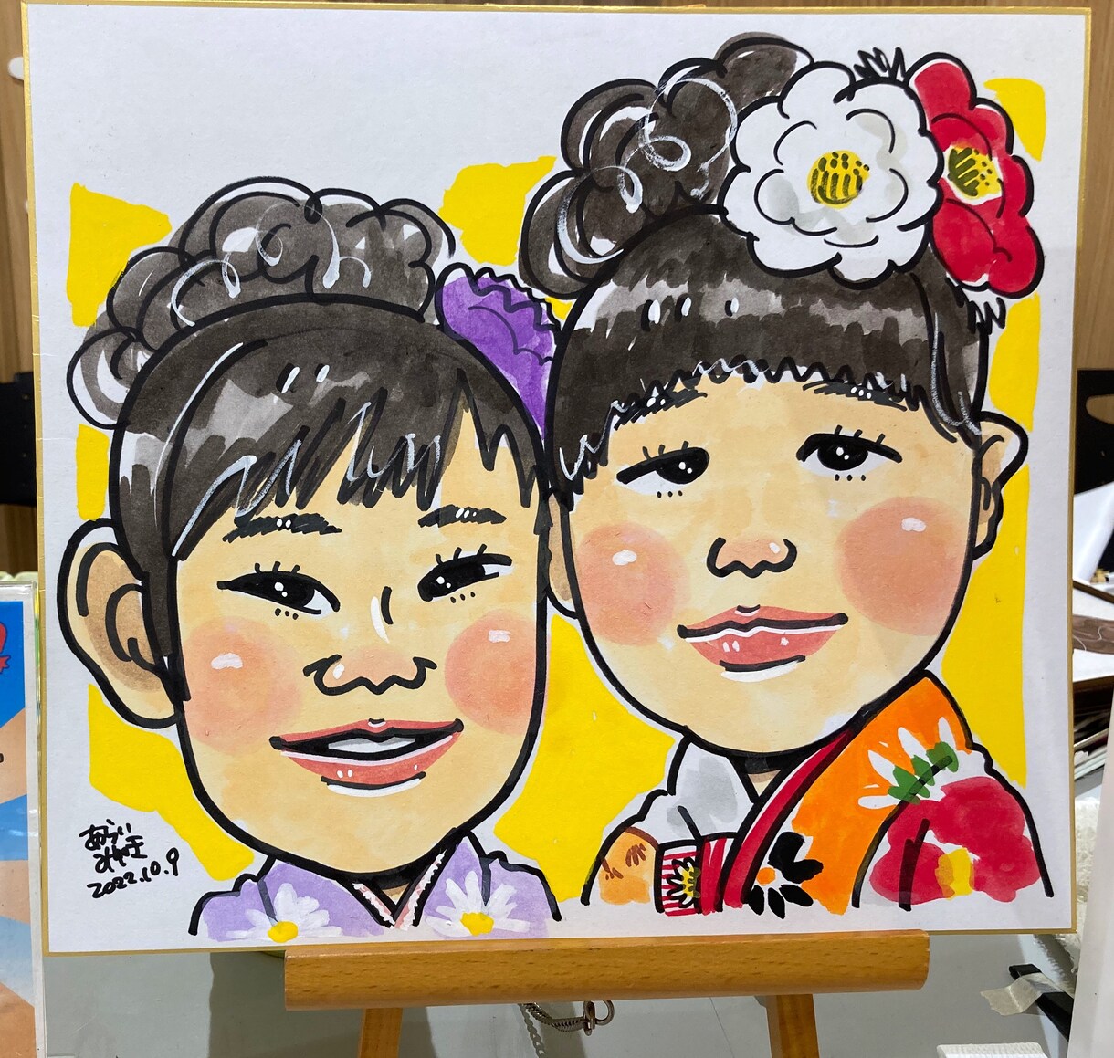 七五三の似顔絵を可愛く描きます 七五三の写真だけではなく、絵としても記念に残そう！ イメージ5