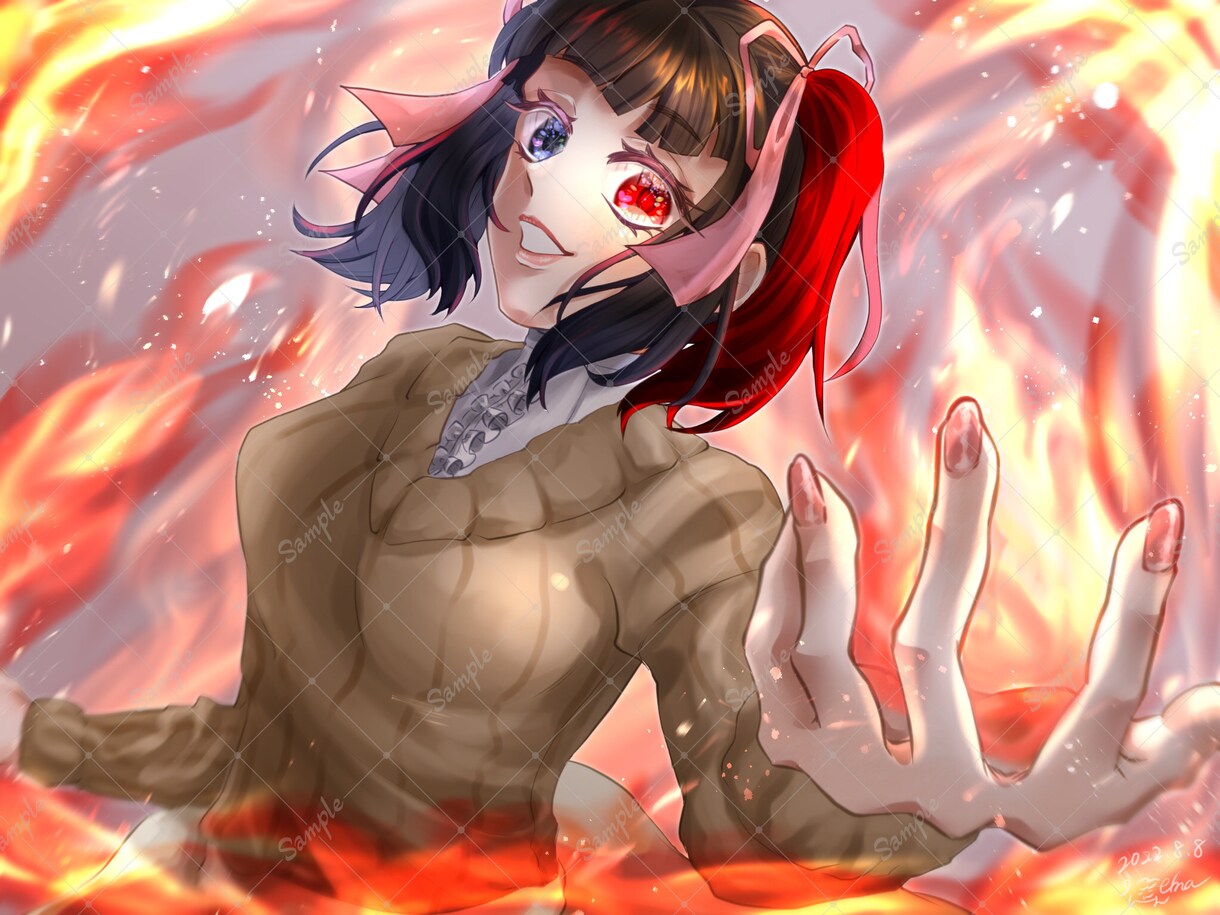 きらきらでかわいいイラストお描きします 配信用サムネ・歌ってみたなどに！ イメージ5