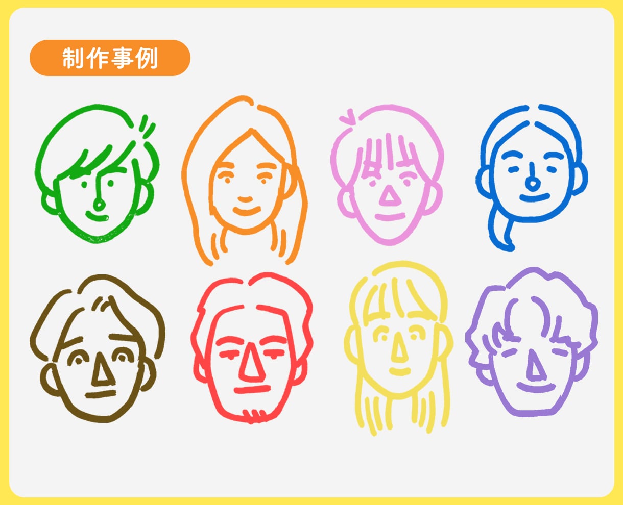 マーカー仕上げの似顔絵描きます ｜手書きならではの暖かさ、ぼってりした印象です イメージ7