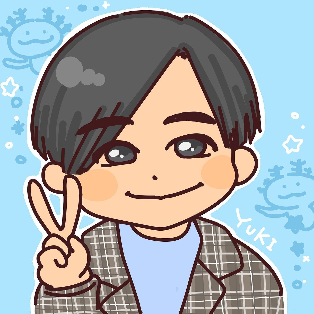 やさしい雰囲気の似顔絵を描きます 記念日やアイコンにおすすめです♪ イメージ1