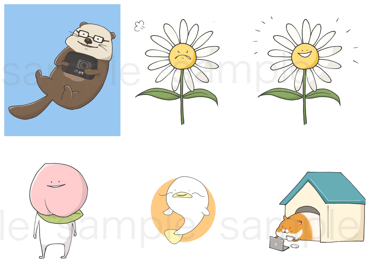 商用利用可能なイラスト作成します ゆるいタッチのイラスト作成します！HPやブログなどにどうぞ！ イメージ5