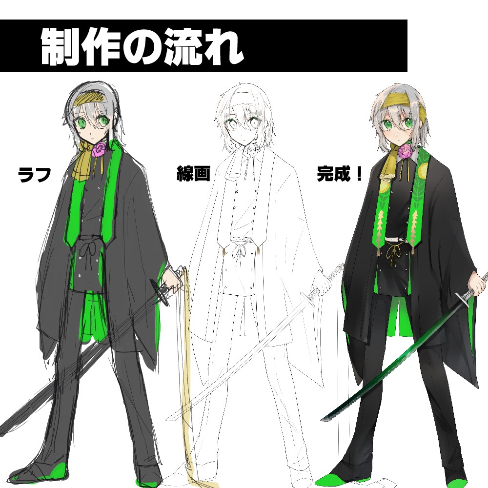 配信・TRPGなどに!立ち絵お描きします 配信・TRPGなどに使用できる立ち絵をお描きします！ イメージ3