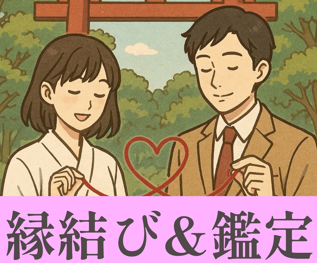 停滞中の恋愛・あの人との縁結び致します 【梅コース】450文字前後の簡易鑑定付き縁結びとなります イメージ1