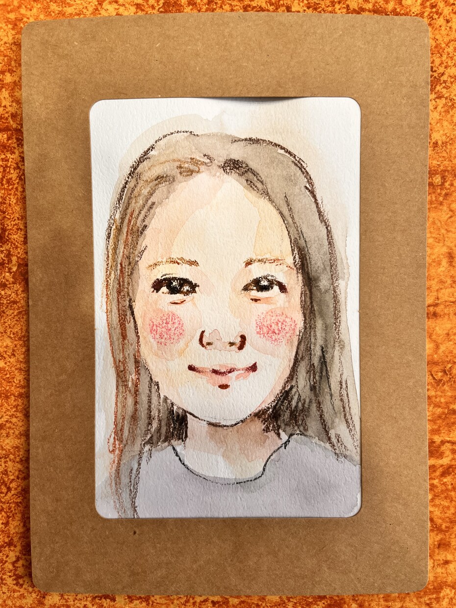 大切な人の似顔絵描きます 透明水彩であなたの大切な方へのプレゼントの似顔絵を描きます イメージ1