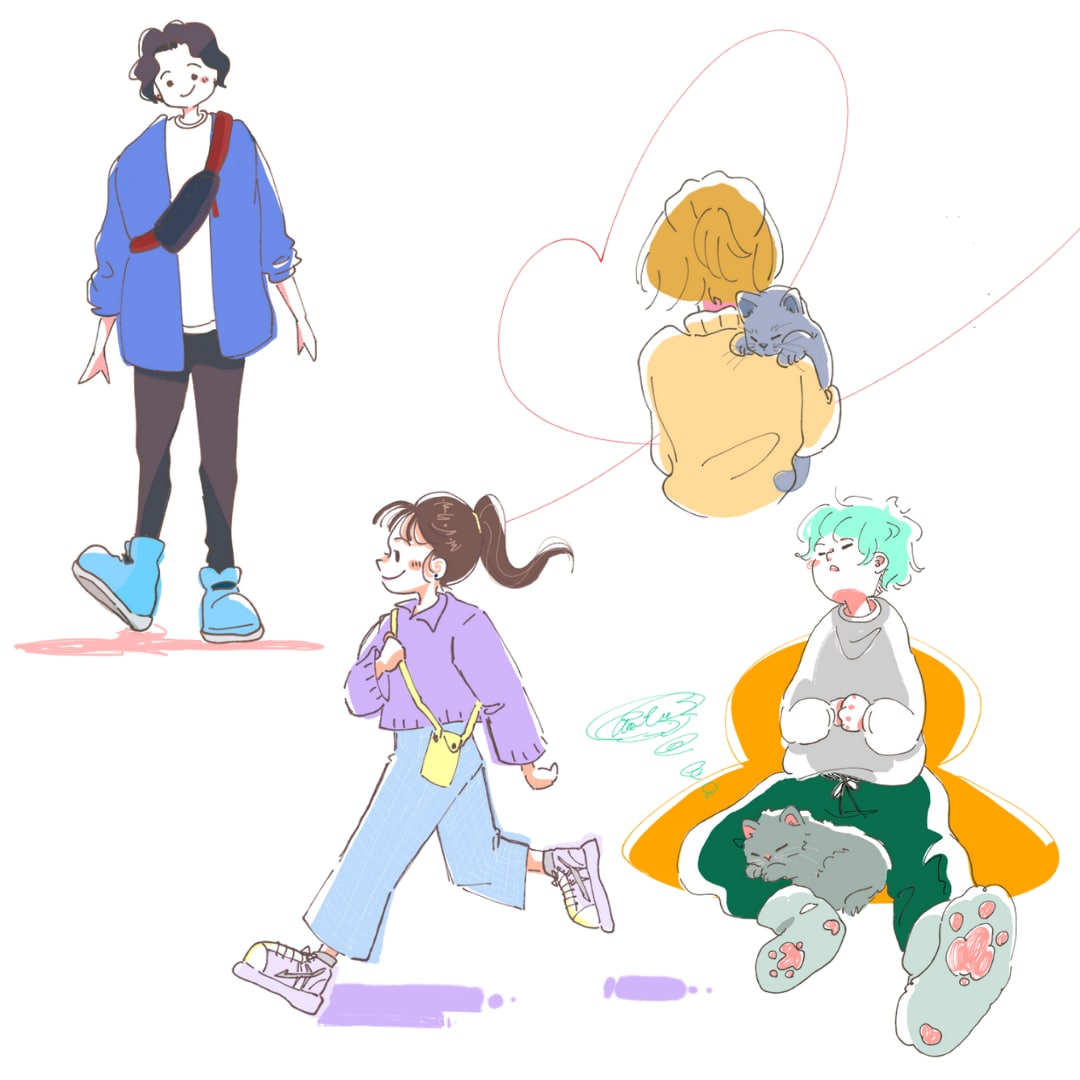 ゆるっとかわいい印象のイラスト描きます WEBや挿絵でご利用OK。シンプルながらも華やかに！ イメージ5