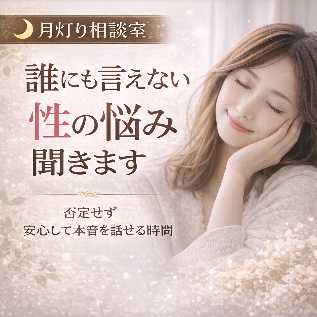 誰にも言えない性の悩み聞きます 否定せず、安心して本音を話せる時間を作ります イメージ1