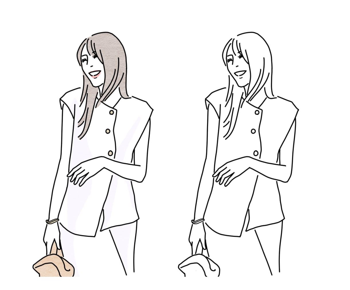 シンプルでオシャレな線画イラスト描きます 線画と着色の2パターン納品で活用度無限大！ イメージ8