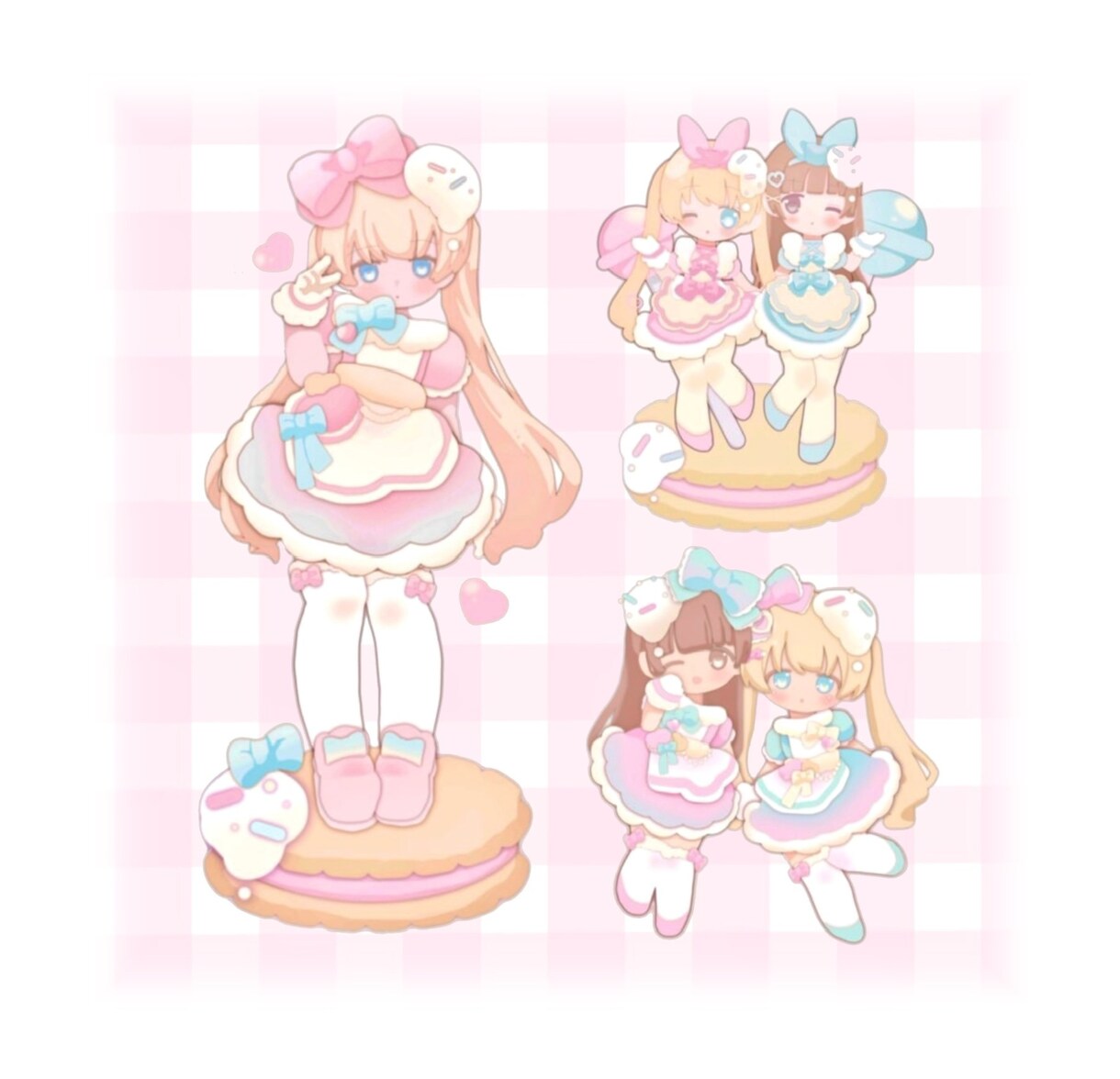 商用利用可！可愛い主線なしイラスト作成します ファンシー&可愛い！グッズやアクキーにおすすめです♪ イメージ4