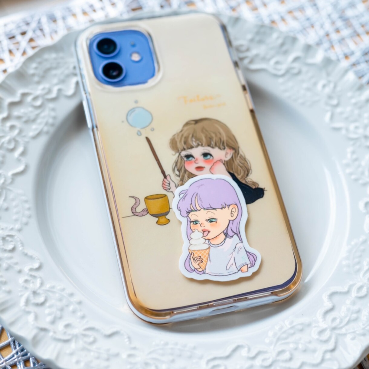 ゆるふわ可愛い魔法少女のステッカーます スマホケースの中やお気に入りの物に晴れちゃう イメージ4