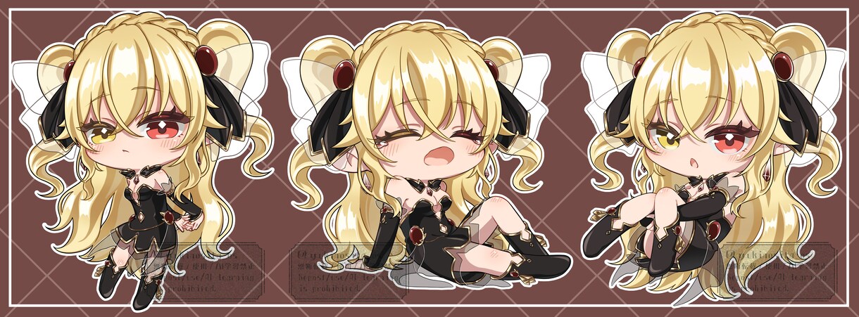 商用利用◎2種類の絵柄でミニキャラお描きします SNS・動画・グッズ等に！動きのあるミニキャラが得意です！ イメージ7