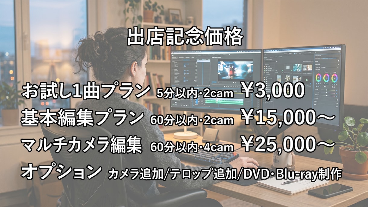 演奏会・発表会・イベント動画の編集を承ります マルチカメラ編集で見応えのある映像を制作します イメージ3