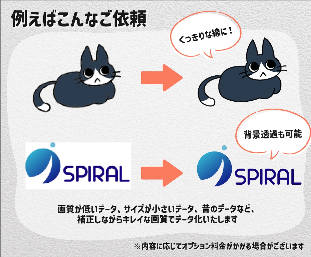 初めての方も歓迎！なんでもデータ化いたします Aiデータ・パスデータ・背景透過データなどご用意いたします イメージ5