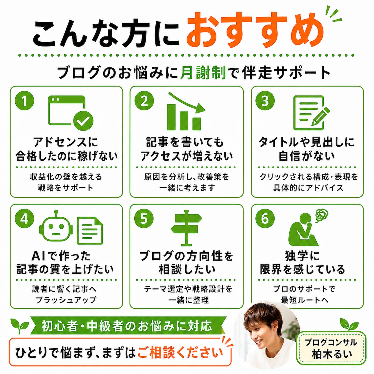 2026年版検索上位を目指すブログの書き方教えます 月謝制であなた専属のSEOブログコンサルとして伴走します。 イメージ3