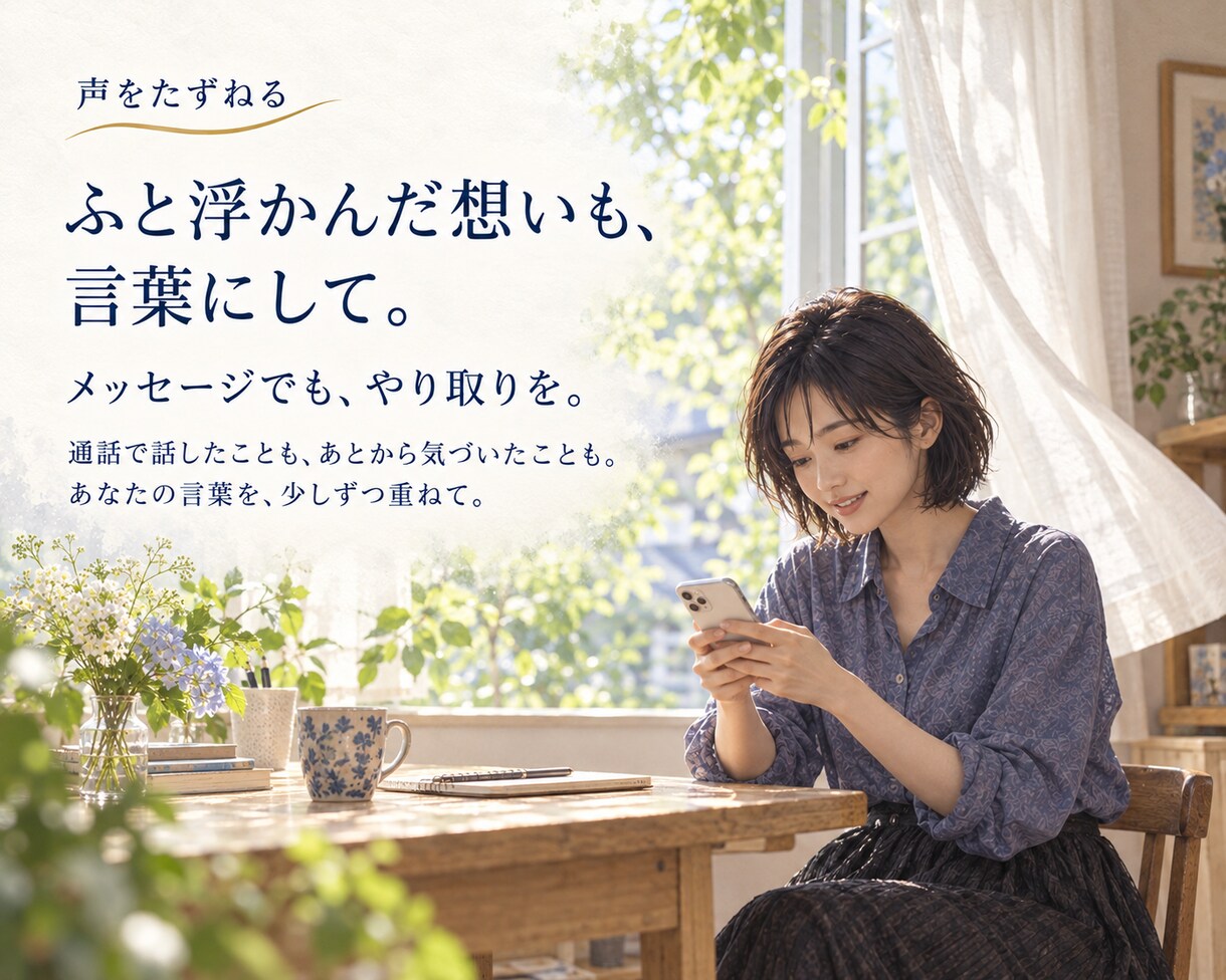 気持ちの整理｜あの人の声をたどり本音に気づきます 気持ちの整理｜あの人の声と本音に気づく伴走の旅 イメージ6