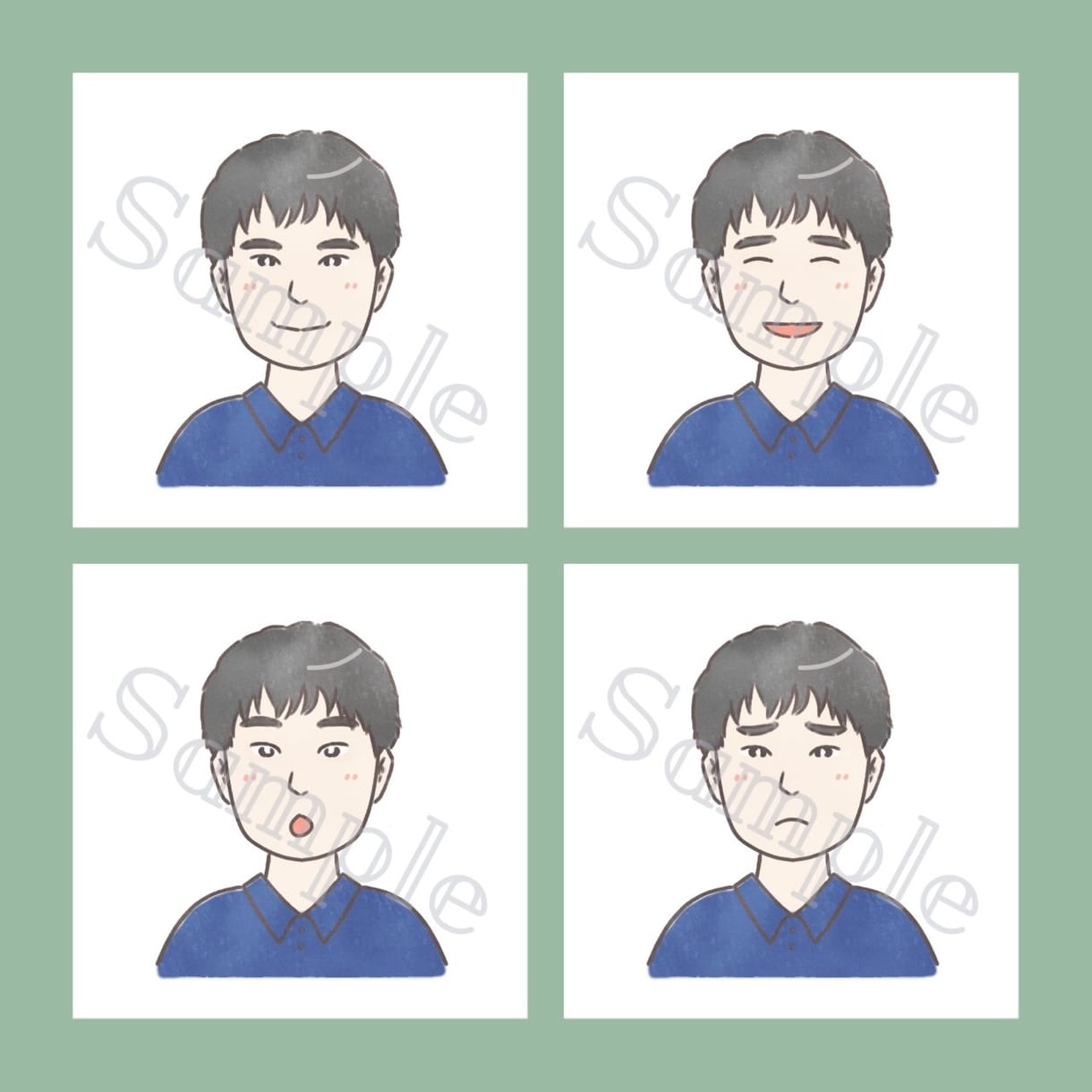 オリジナルの手書きアイコン作成します シンプル・かわいい・そっくりの似顔絵アイコン作成します！ イメージ2