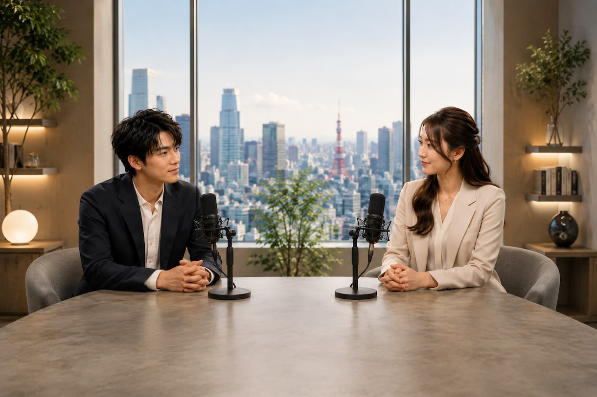 記事・資料をAIキャスター2人の動画ラジオにします note・PDF・社内資料をAI動画ラジオにします イメージ2