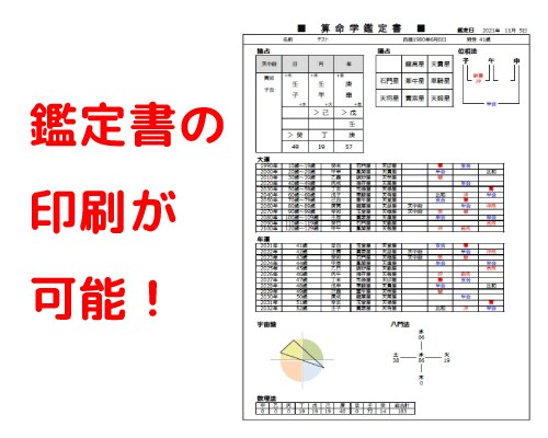 算命学ソフトを使って命式を簡単に出します 生年月日を入力するだけで、誰でも鑑定することができます！ イメージ2