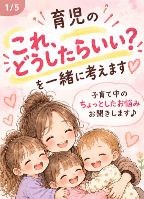 育児のちょっとした悩み相談にのります 子育てのモヤモヤを気軽にお話しください イメージ1