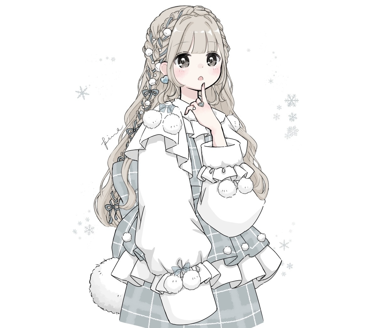 シンプル簡易！ポンポンリボン量産イラスト描きます ポンポンリボン量産の【変更可能箇所少なめ&塗り簡易】枠です イメージ1