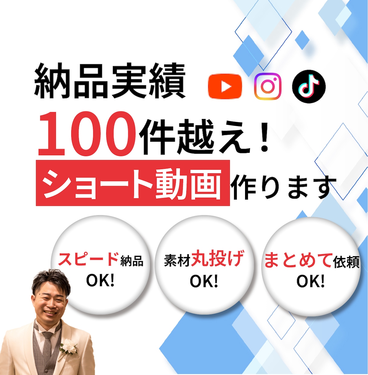 スピード納品可能！ショート動画作成します TikTok、Instagram、切り抜き動画なんでもOK イメージ1