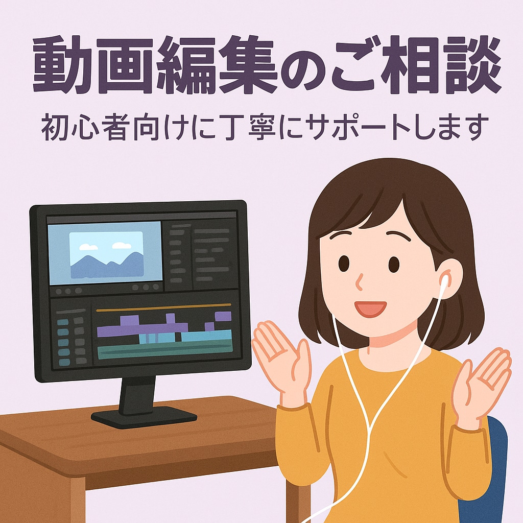 動画編集の基礎を丁寧にサポートします 編集の基礎から応用まで丁寧に解説します イメージ1