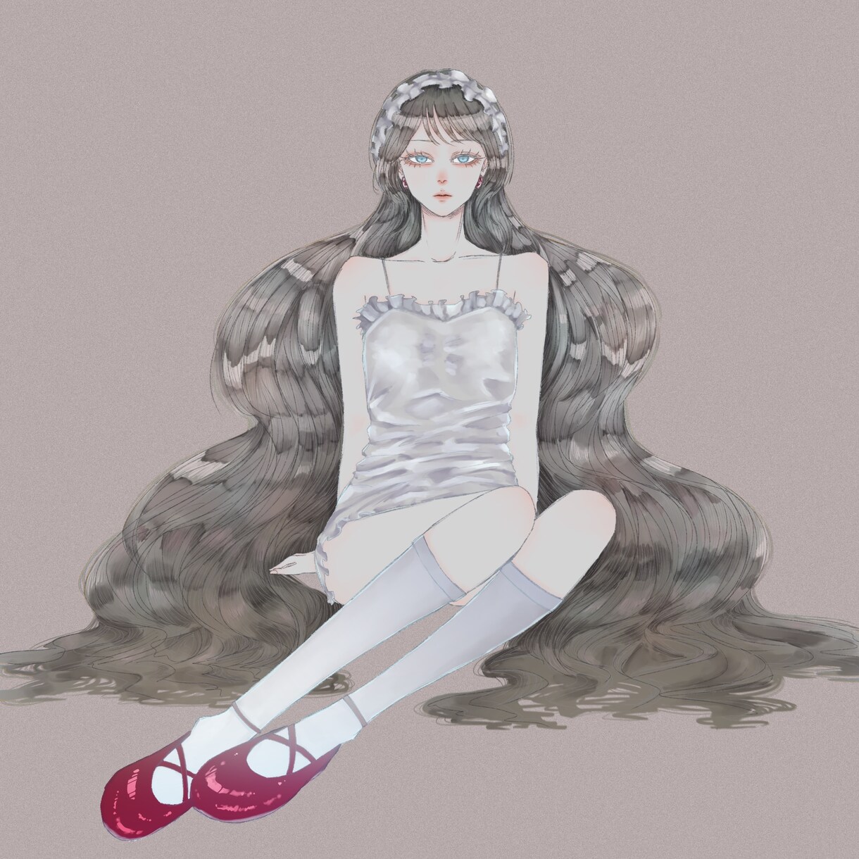 耽美でアンニュイな女の子の絵を描きます イメージがぼんやりでも丁寧にヒアリングしていきます︎✦︎ イメージ4
