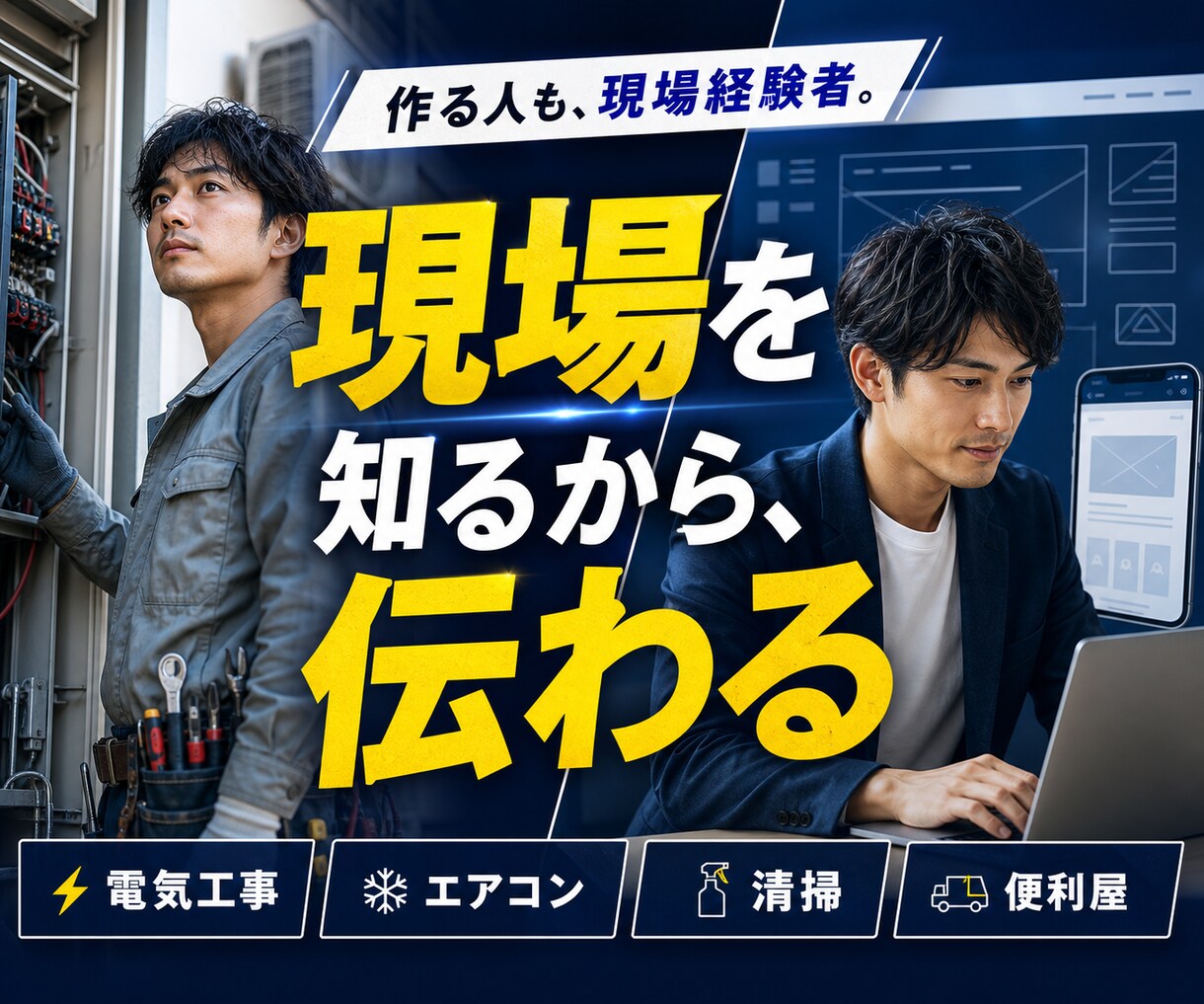 現場業向け問い合わせ獲得LPを制作します 現場業の問い合わせ獲得に特化したLP制作 イメージ2
