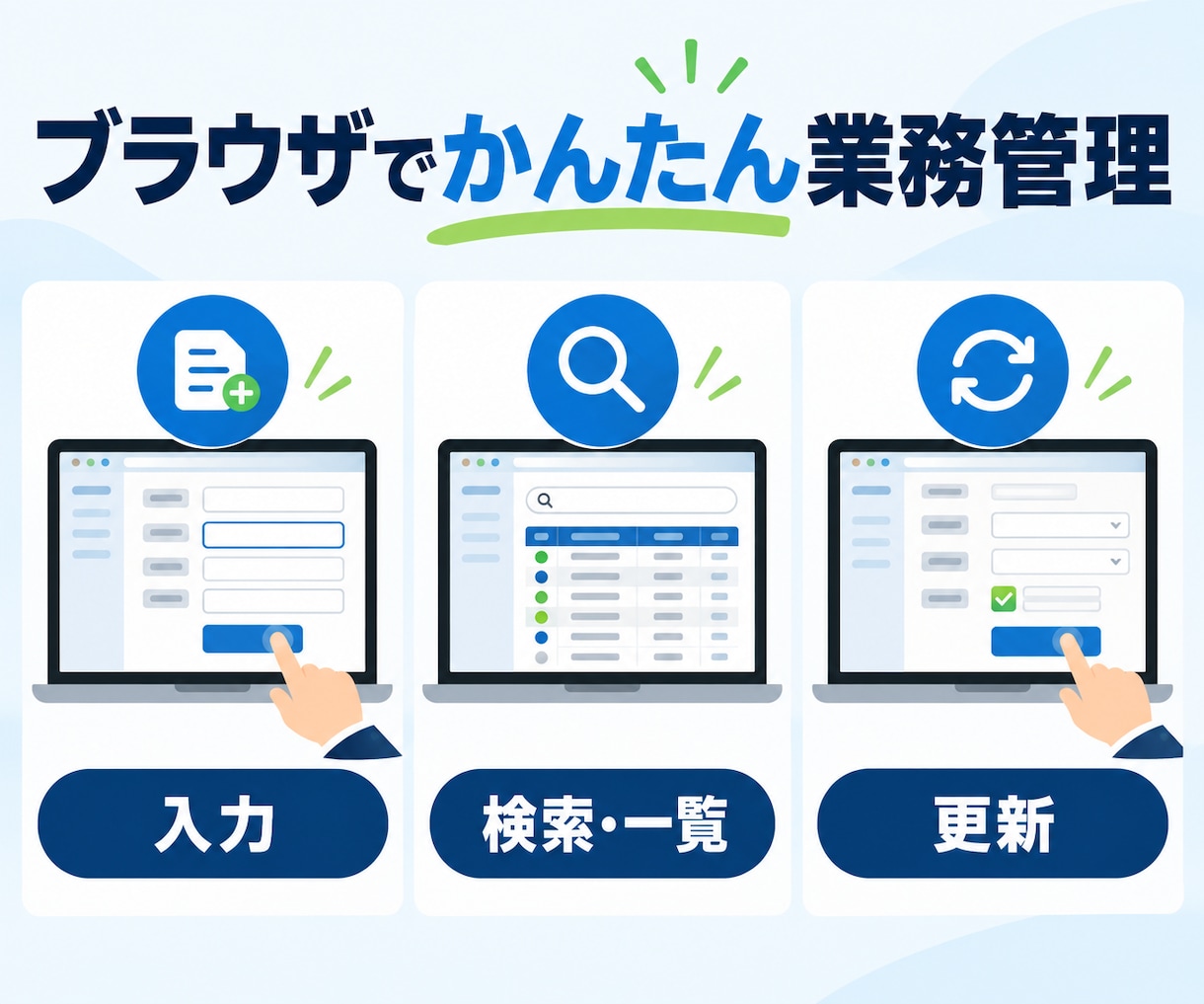 GASで業務用Webシステムを作成します 入力・検索・更新できる業務画面を制作します イメージ2