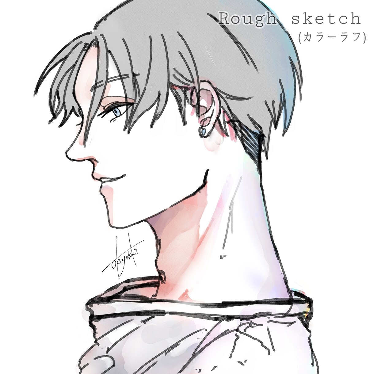 きれいめで、色気のあるSNSアイコンを描きます 透明感・綺麗系のSNSアイコンを描きます イメージ3