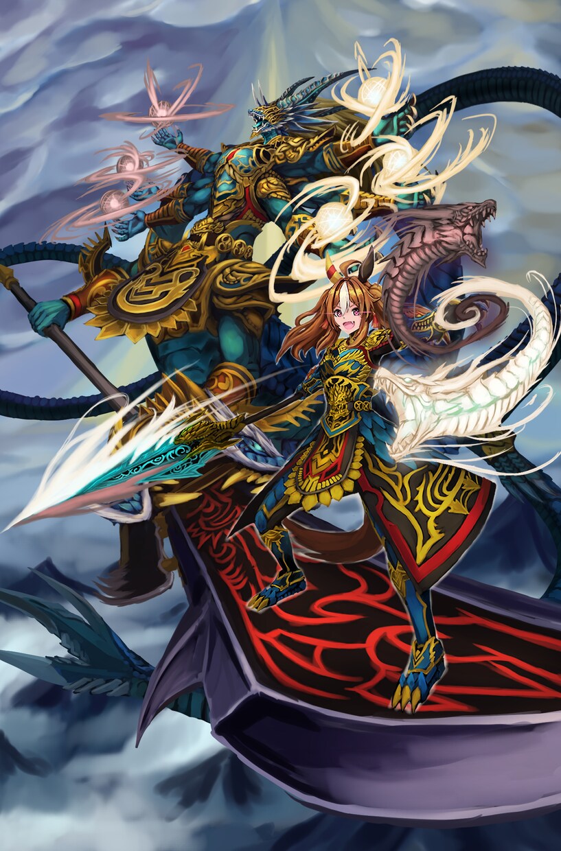 かっこいい、ド派手なドラゴンイラストを描きます 厚塗りでかっこいいドラゴンをご希望の方に イメージ4