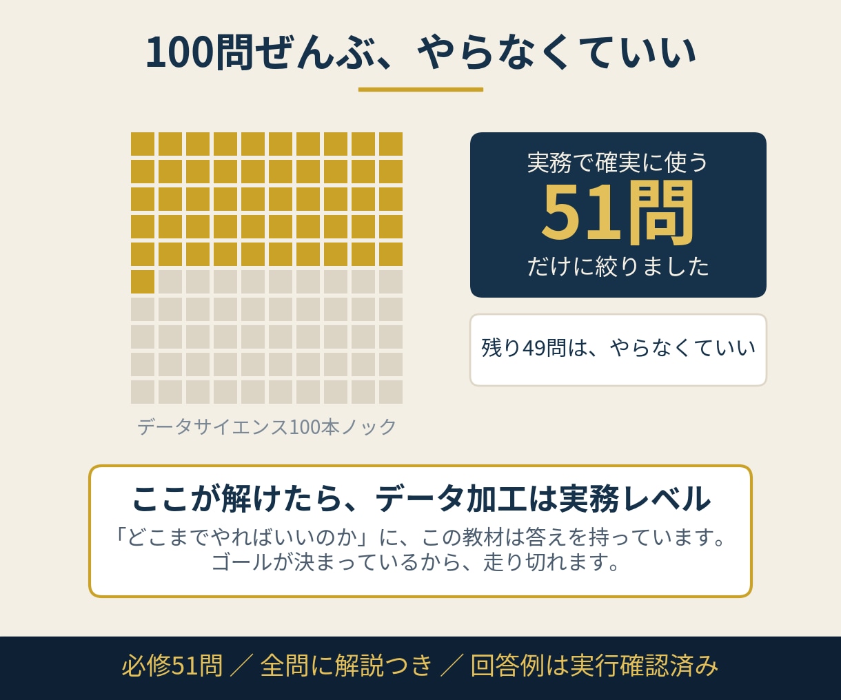 Python・SQL独習教材一式をお渡しします 未経験からデータ分析実務レベルへ｜AIと解く100本ノック イメージ4