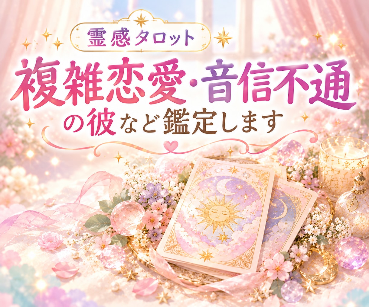 恋愛・結婚についてタロット鑑定します 復縁・複雑恋愛・音信不通・既読無視もご相談ください イメージ1
