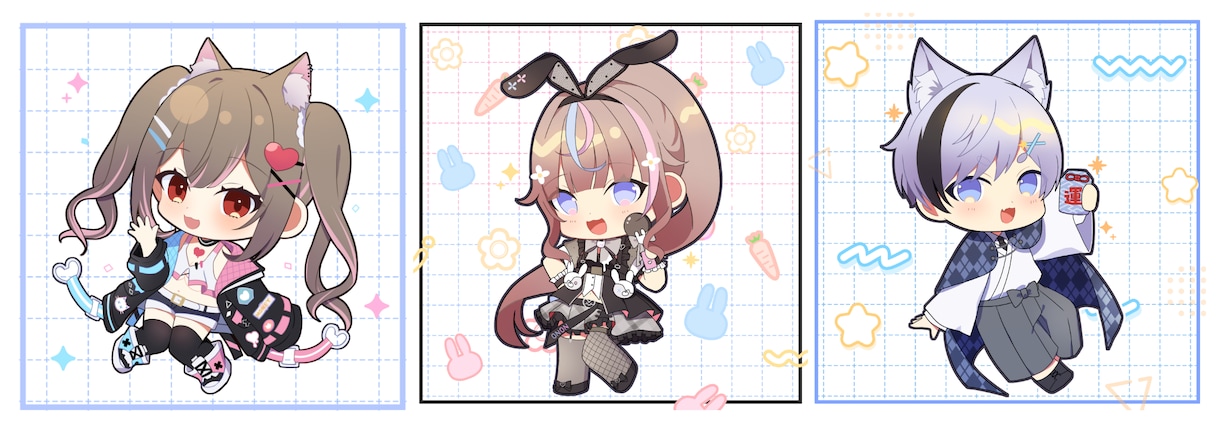 Vtuberキャラデザ・モデリング全て制作します 男性女性キャラどちらも得意です♪イラストのみモデリングのみ可 イメージ10