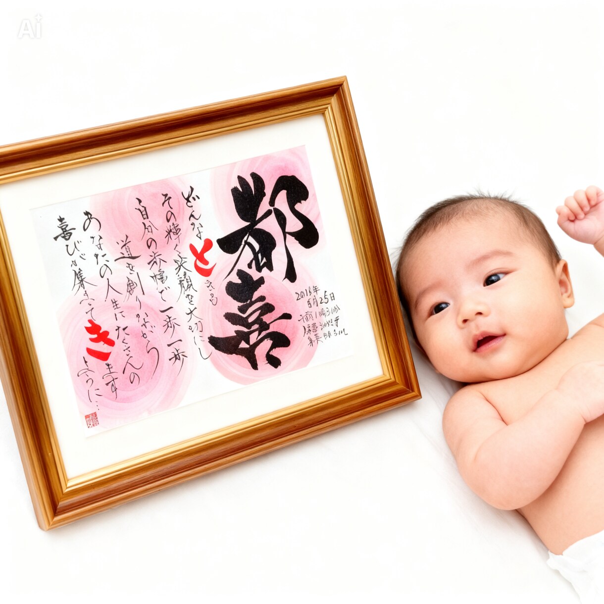 本格実力派！女流書家が筆文字で演出致します 大切な名前を使った華やかな贈り物！ イメージ2