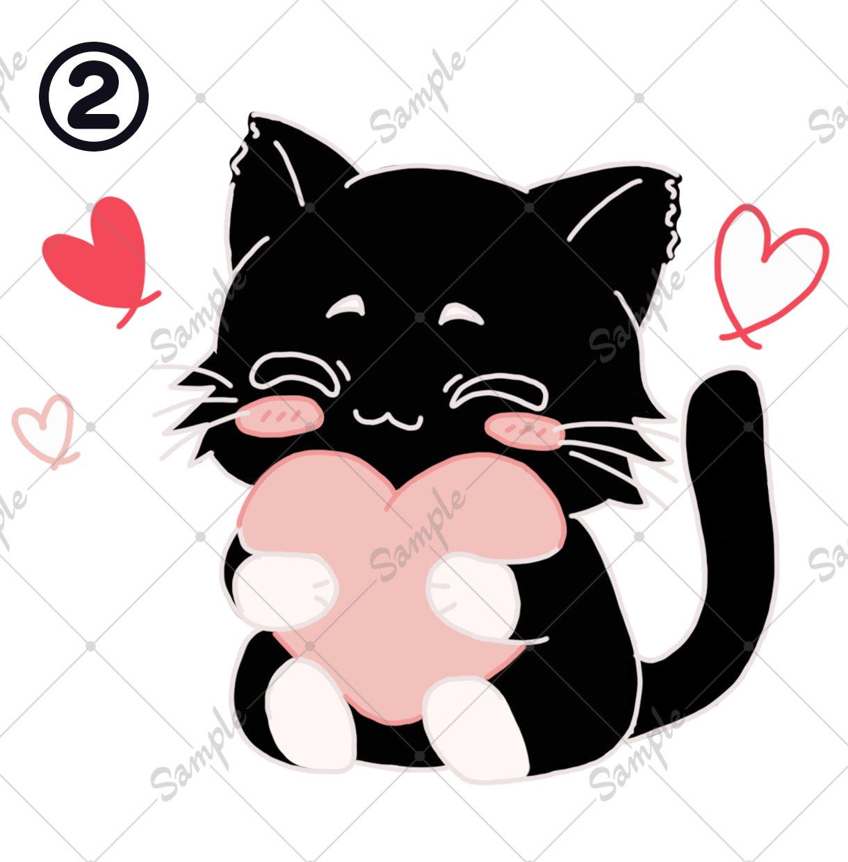 うちのこ（愛猫）をイラストにします 愛猫のお写真から丸っこかわいいイラストを描きます イメージ2