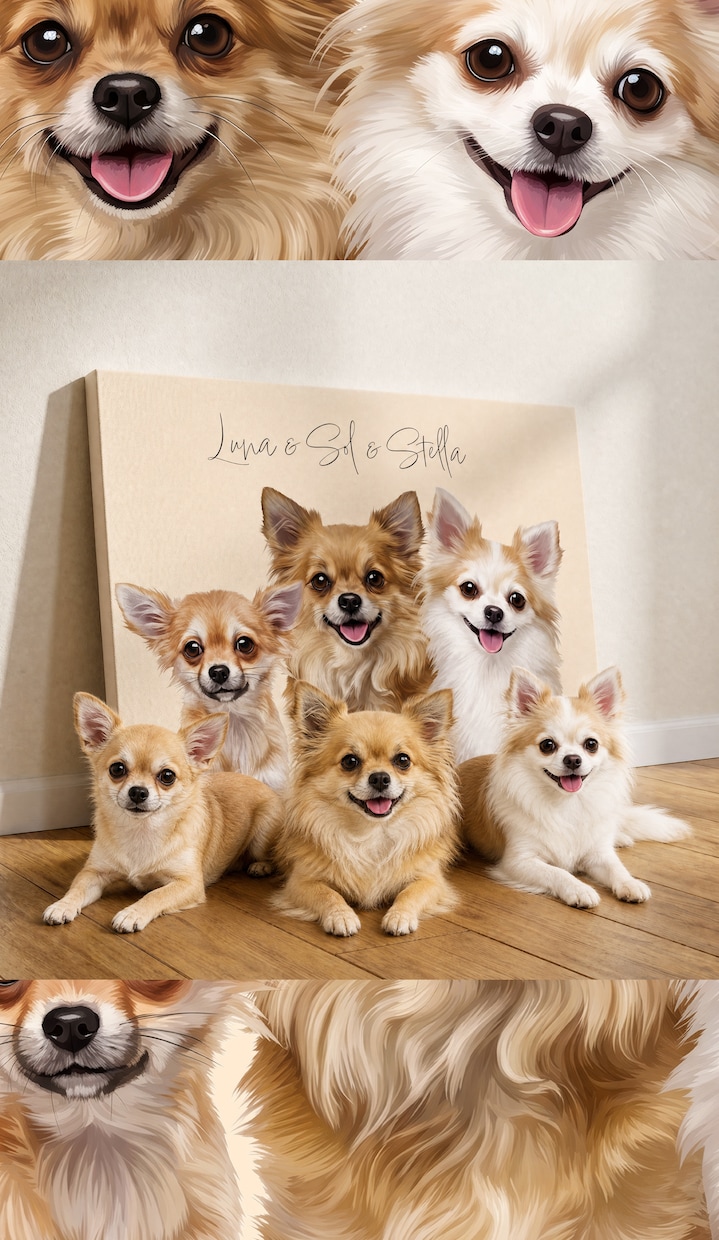 うちの子・ペットの似顔絵イラストを制作します 犬・猫・ペット全般｜こんな写真しかないんですけど…にも対応可 イメージ5